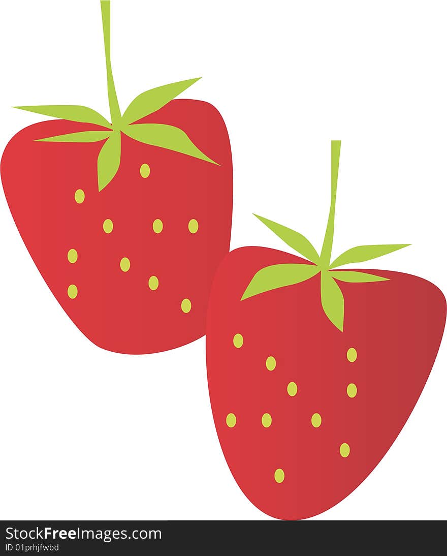 Red big strawberry