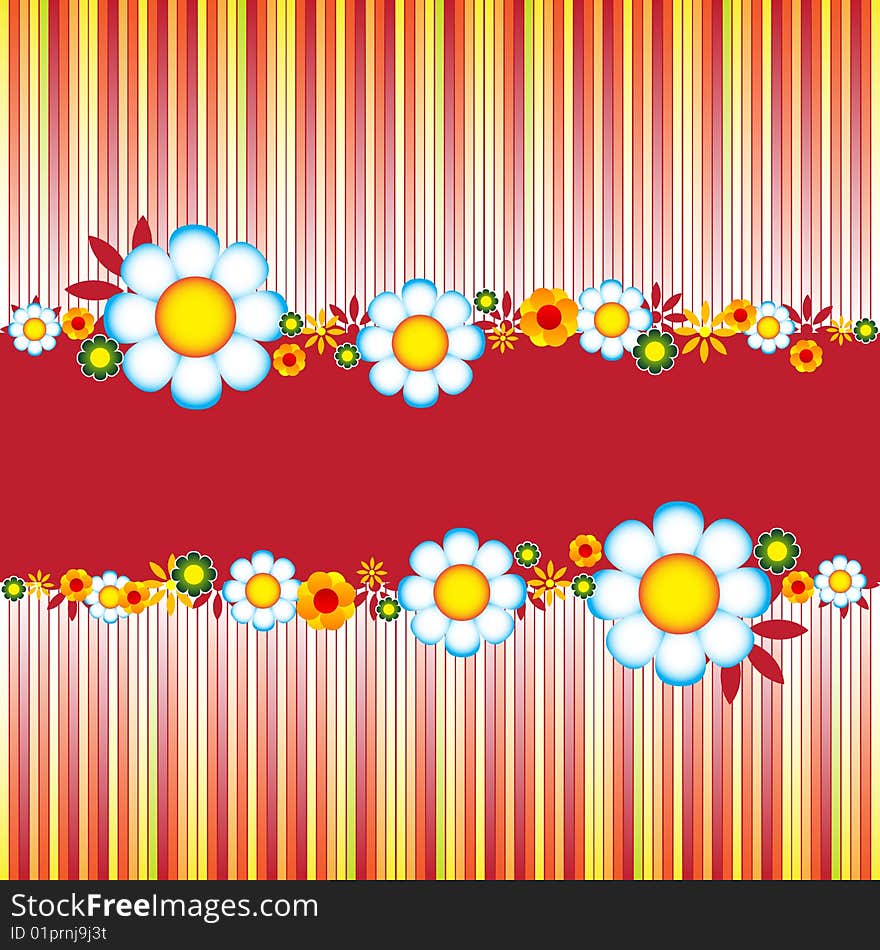 Floral banner with place for your text