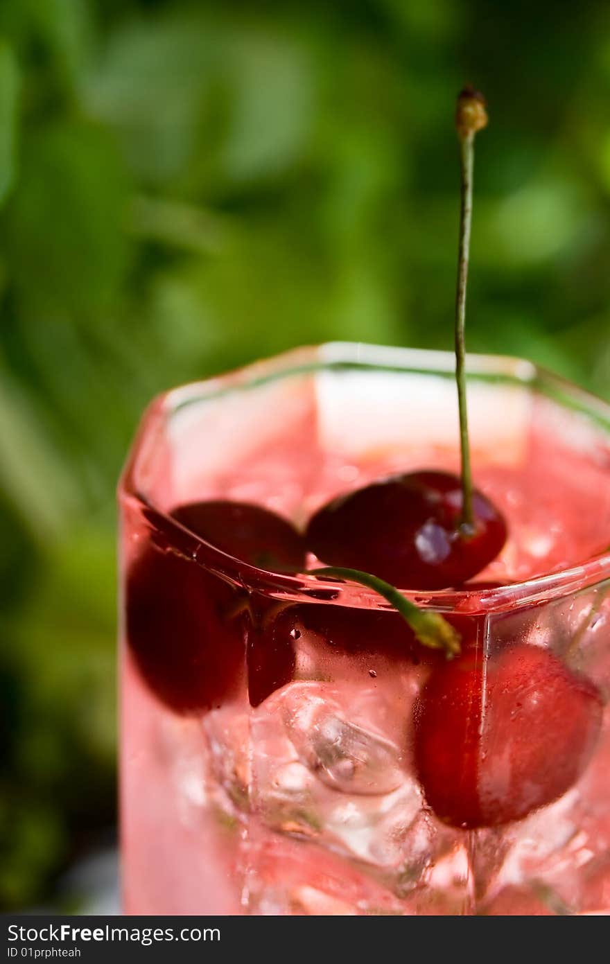 Coctail with cherries