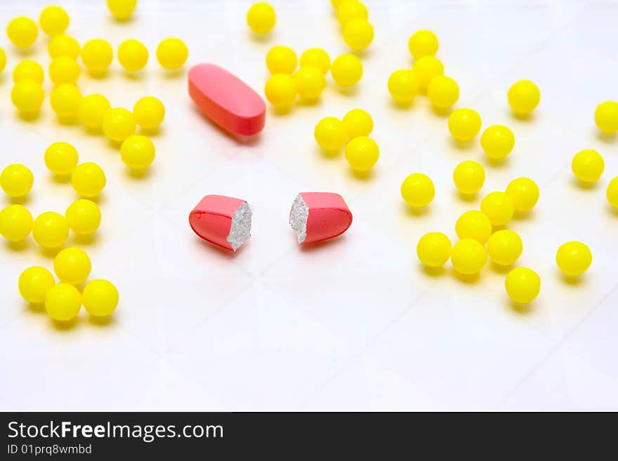 Medicine vitamins pills abstract background