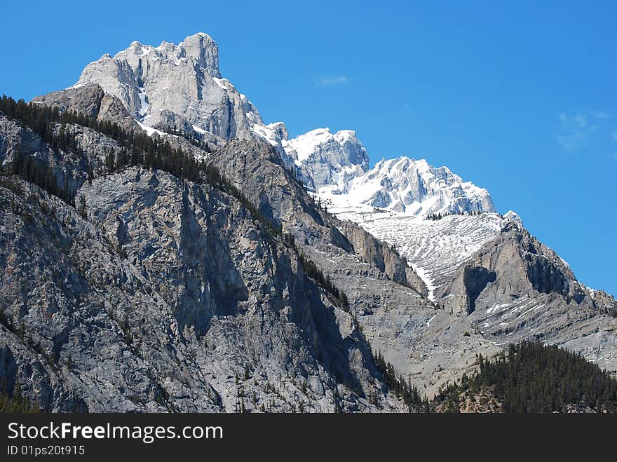 Mountains in jasper national park in alberta canada. Mountains in jasper national park in alberta canada