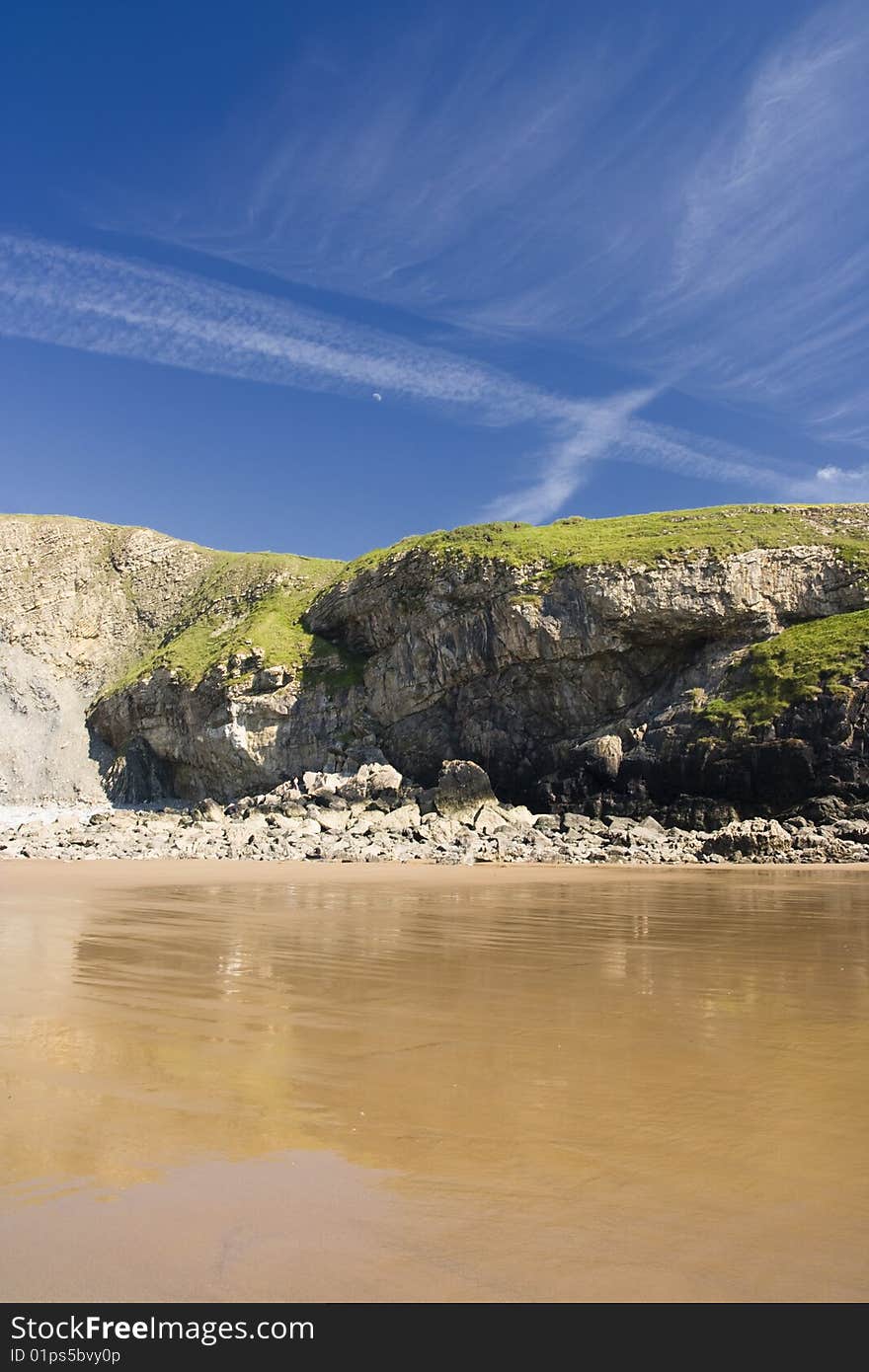 Beach and cliffs