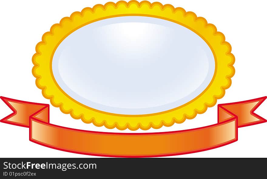 Frame and ribbon (Vector)