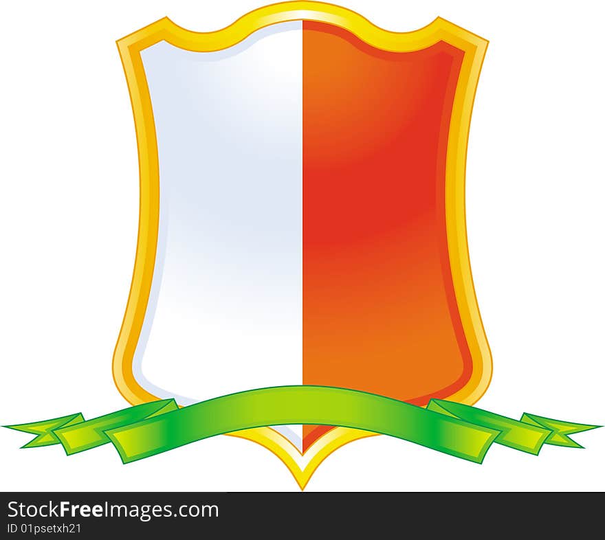 Shield and ribbon  (Vector)