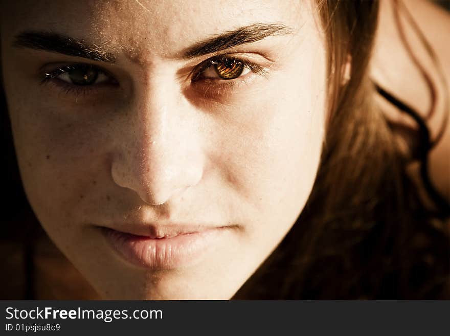 Green Eyed Beauty Portrait