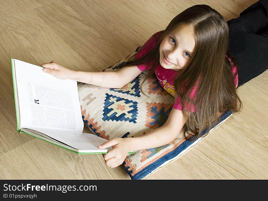 Girl reading a book