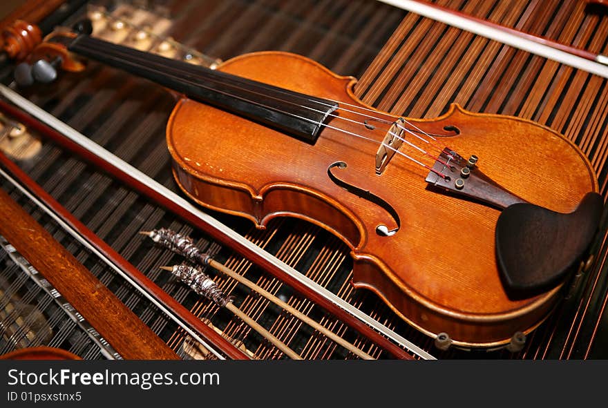 Dedetail of violin