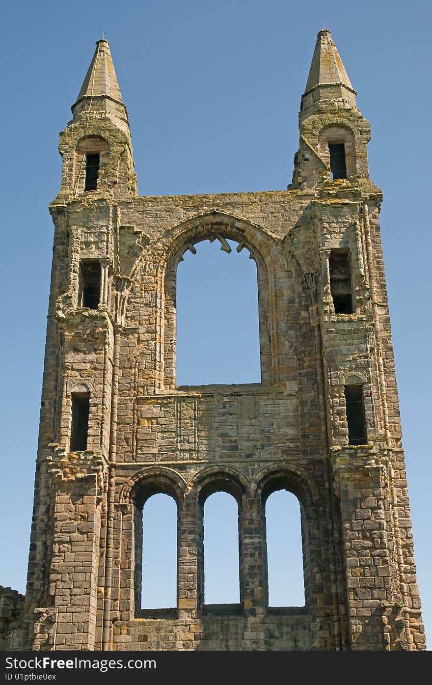 Remains of the old cathedral at st andrews in scotland