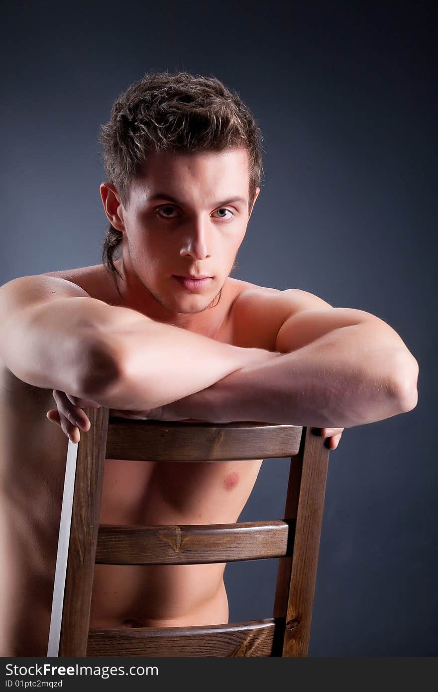 Young man on isolated background