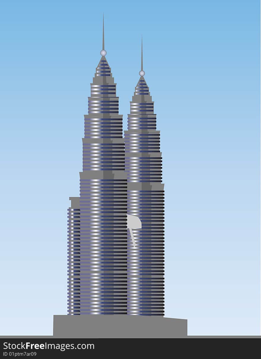 Petronas Twin Tower in Kuala Lumpur. Petronas Twin Tower in Kuala Lumpur