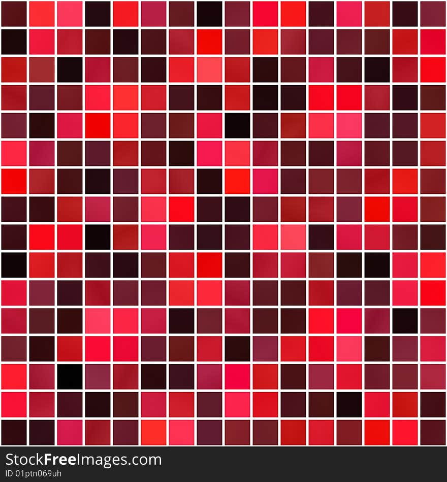 Seamless texture of red block tiles with white mortar. Seamless texture of red block tiles with white mortar