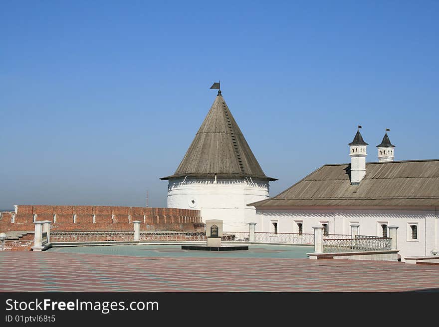 the photo of the area near a mosque is made in may, 2009. the photo of the area near a mosque is made in may, 2009