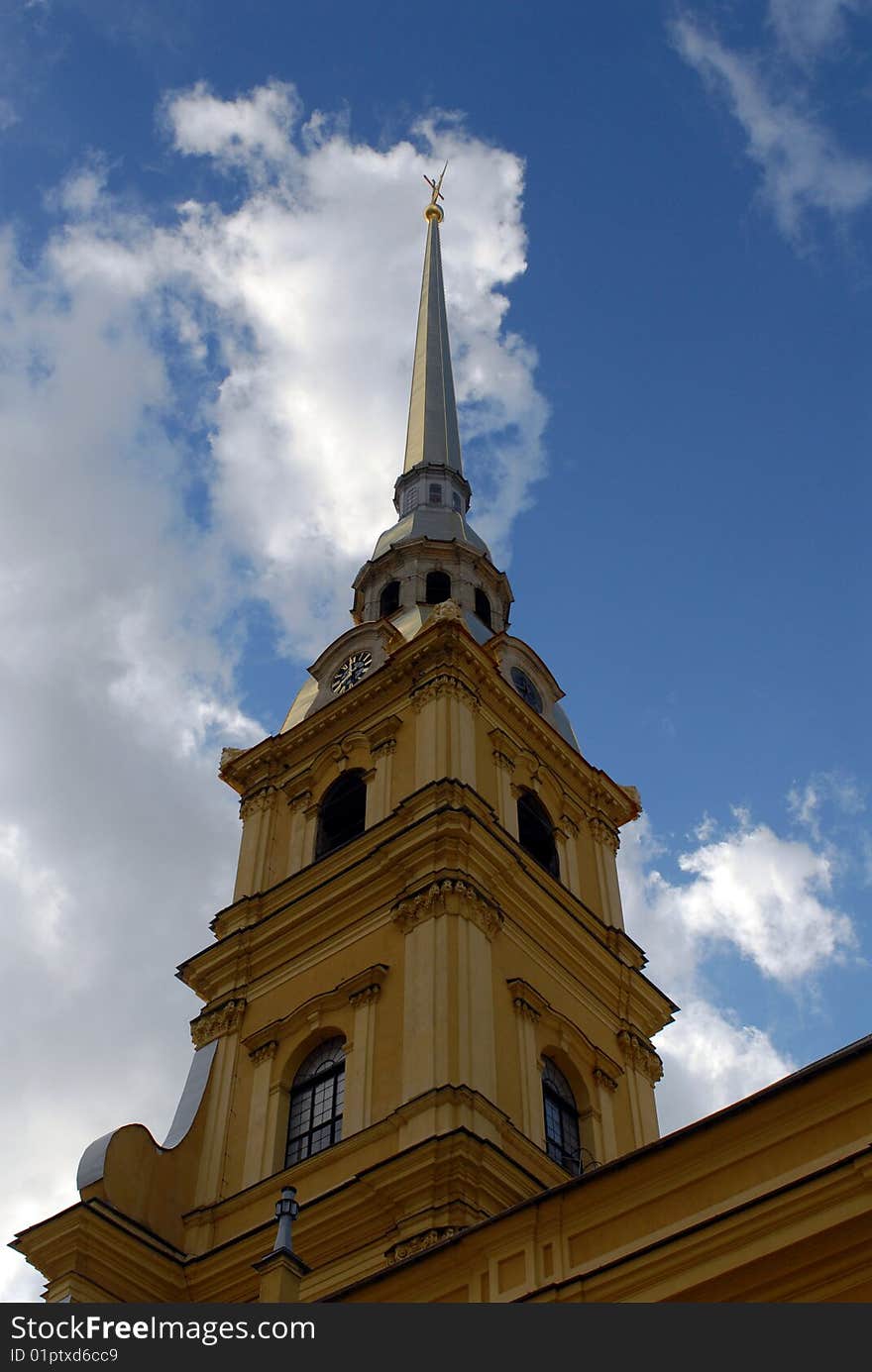 Broach Petropavlovskaya cathedral in Saint-Peterburg, Russia