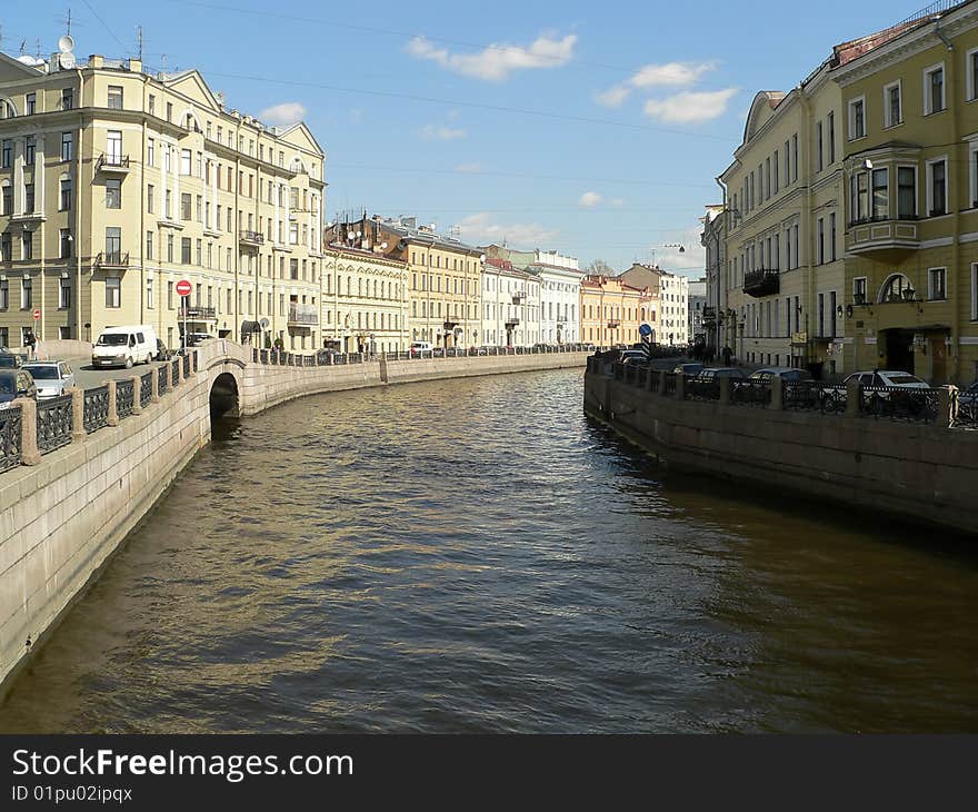 The view of the Saint Petersburg in summer.