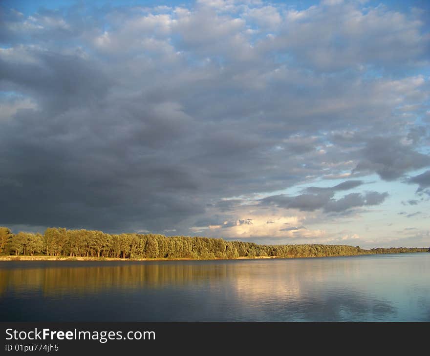 Cloud on river