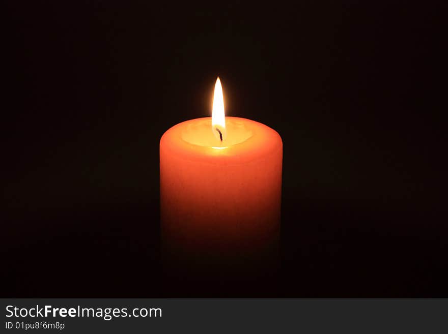 Candle Glowing In The Dark