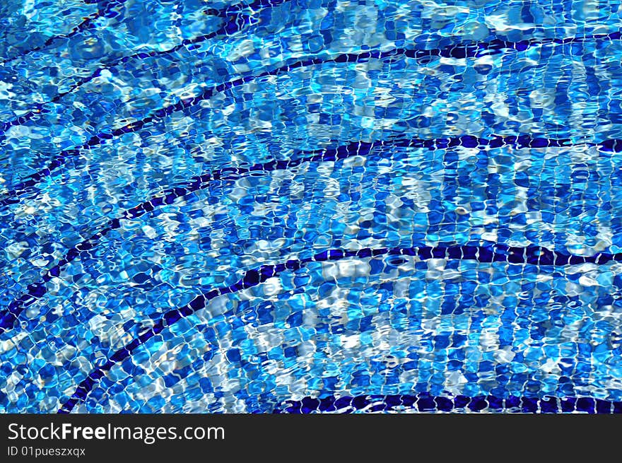 Pool water surface.