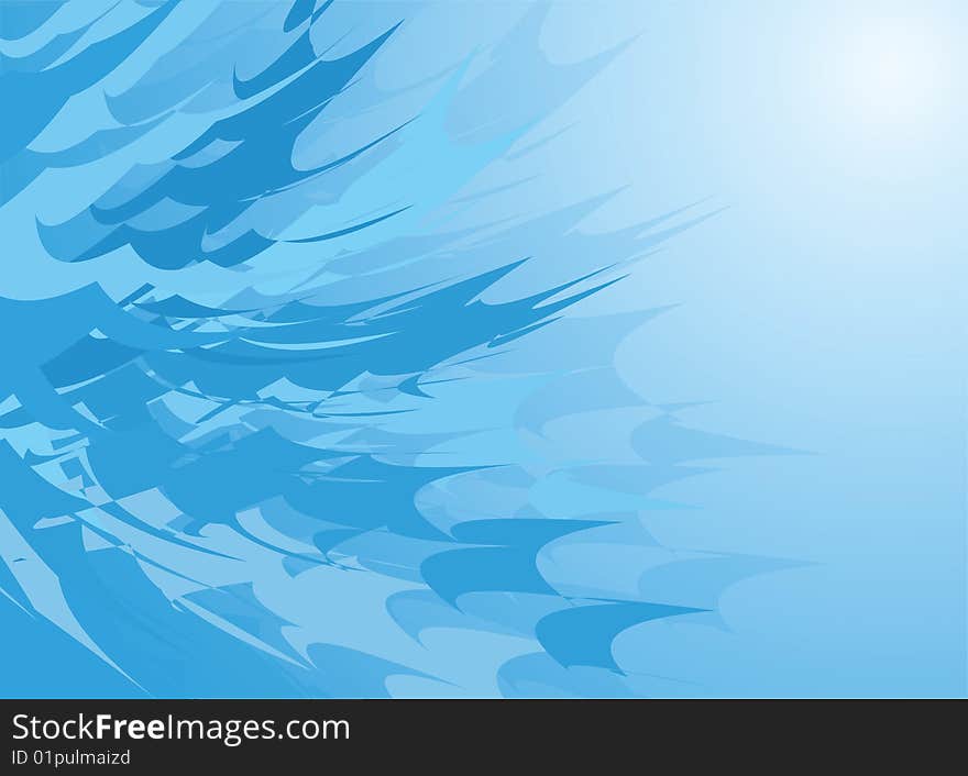 Vector background of water blue