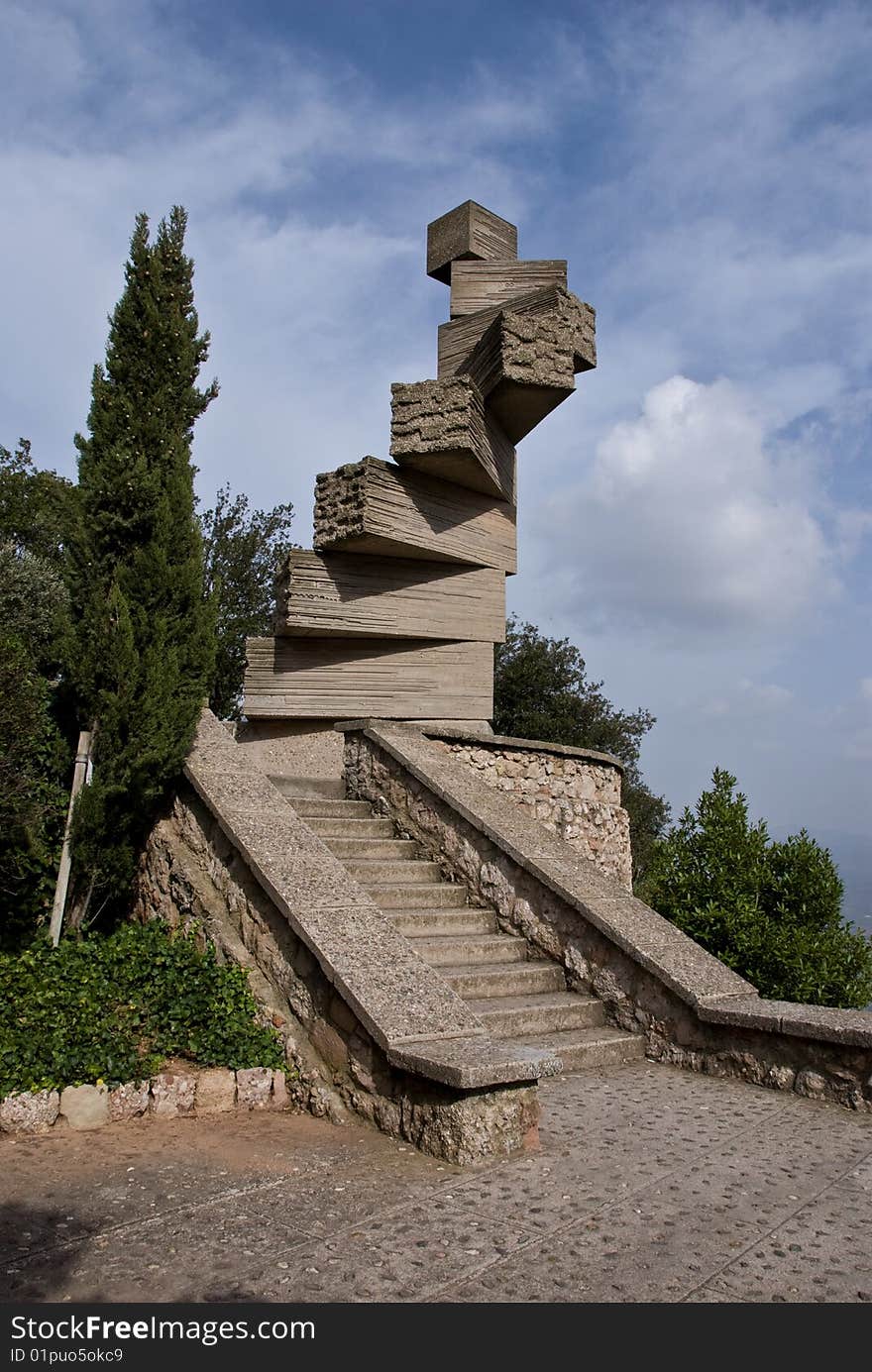 This sculture high in the mountains above Montserat in Spain, is said to represent the ascendenancy of man towards heaven. This sculture high in the mountains above Montserat in Spain, is said to represent the ascendenancy of man towards heaven.