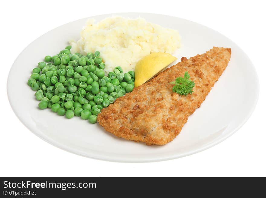 Cod Fillet with Mash & Peas