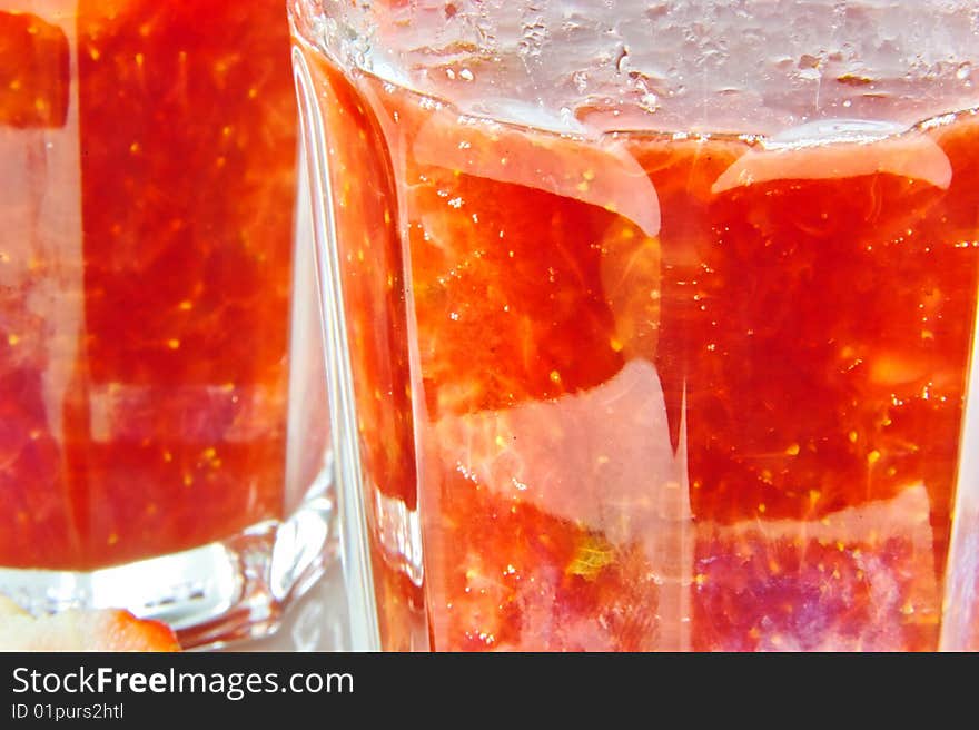 Two Glasses of Strawberry Jam