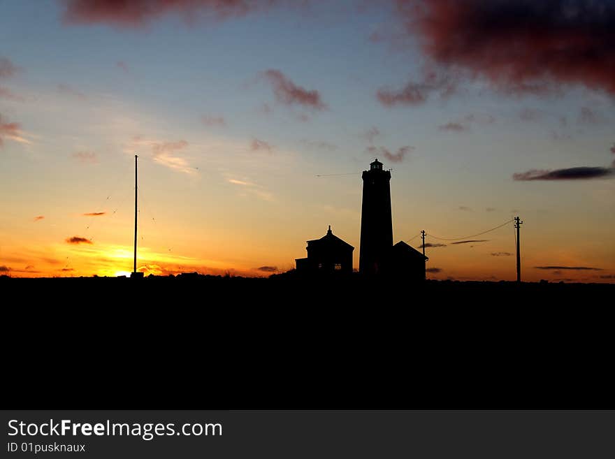 Lighthouse at sunset