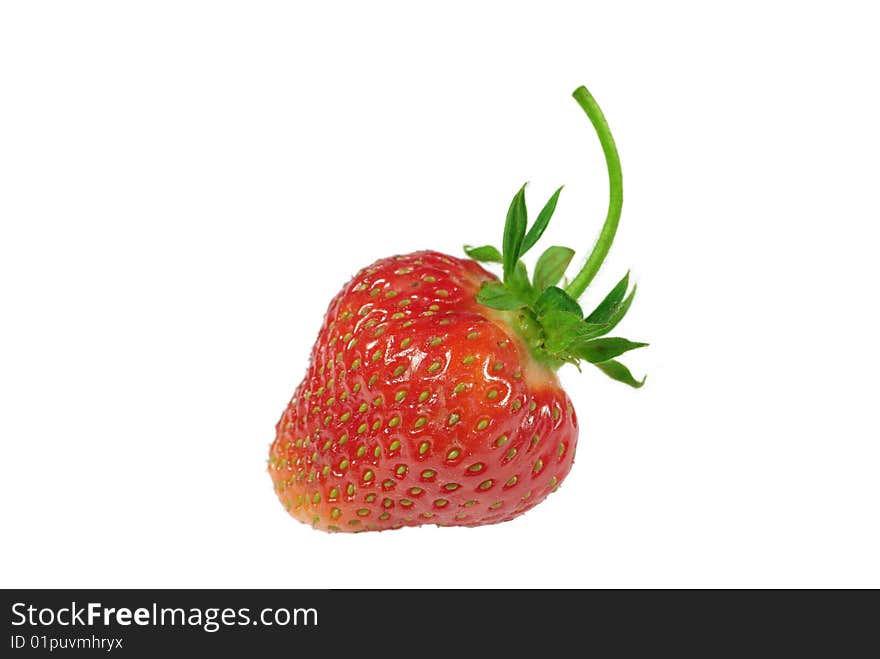 Appetizing strawberry on white background