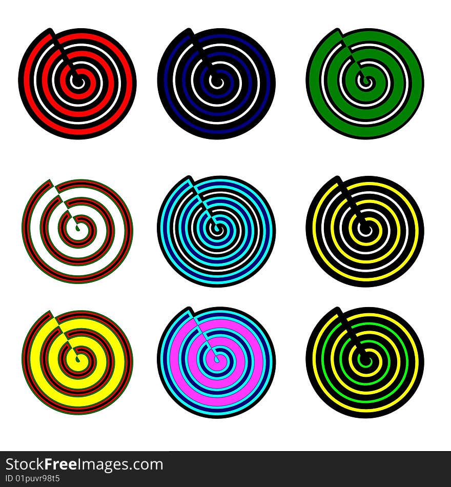 A collection of snails and spirals