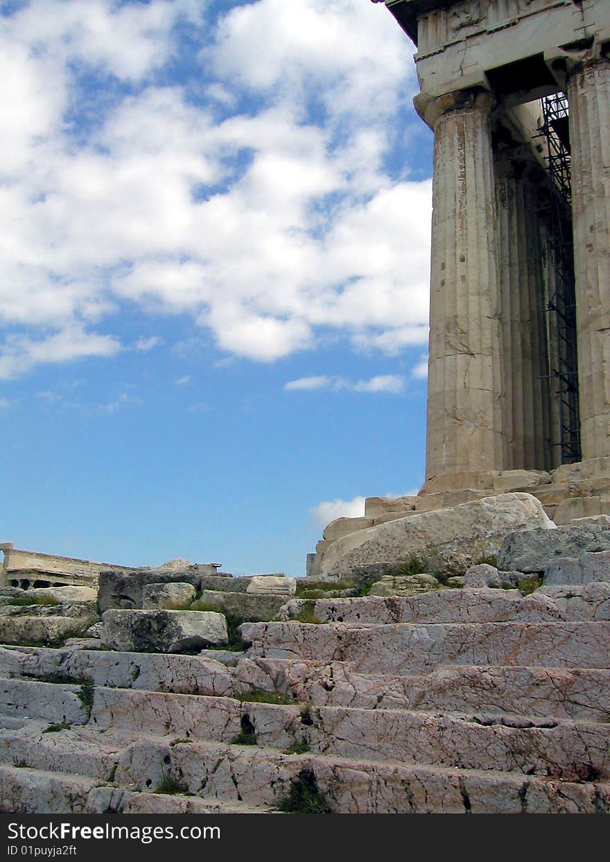 Famous ancient Parthenon of Athens which is the symbol of the Greek Civilization.