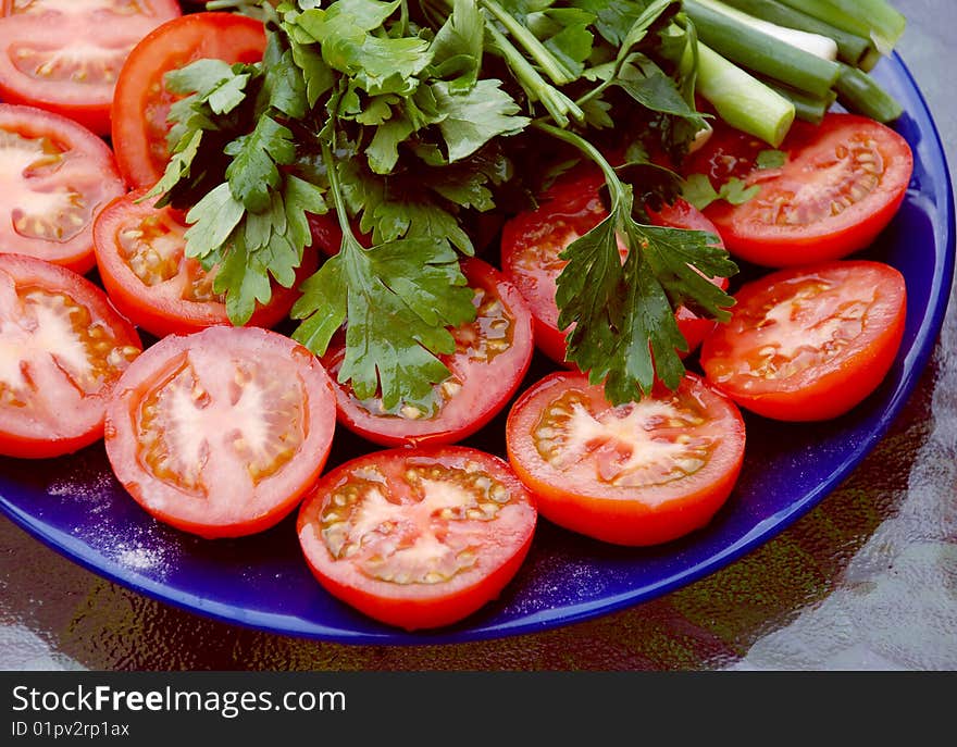 Tomatoes On A Dish