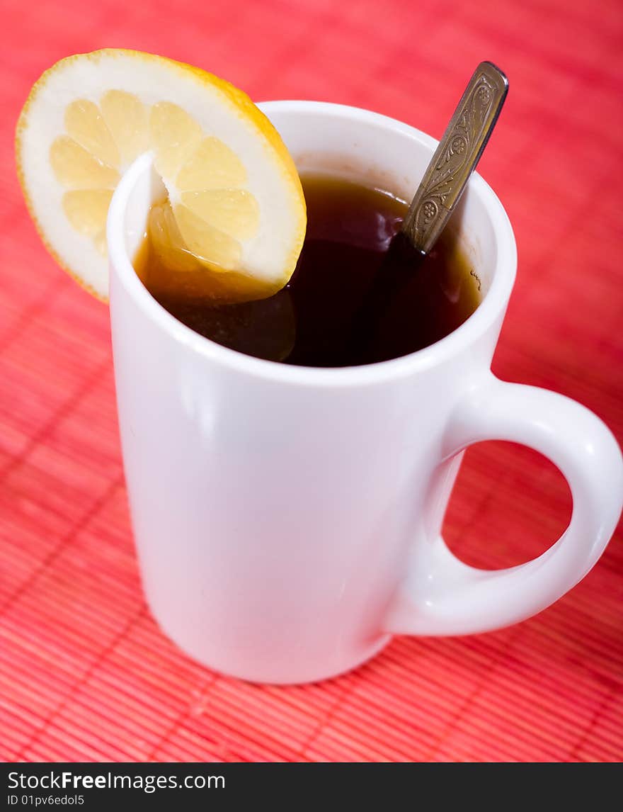 Cup with black tea