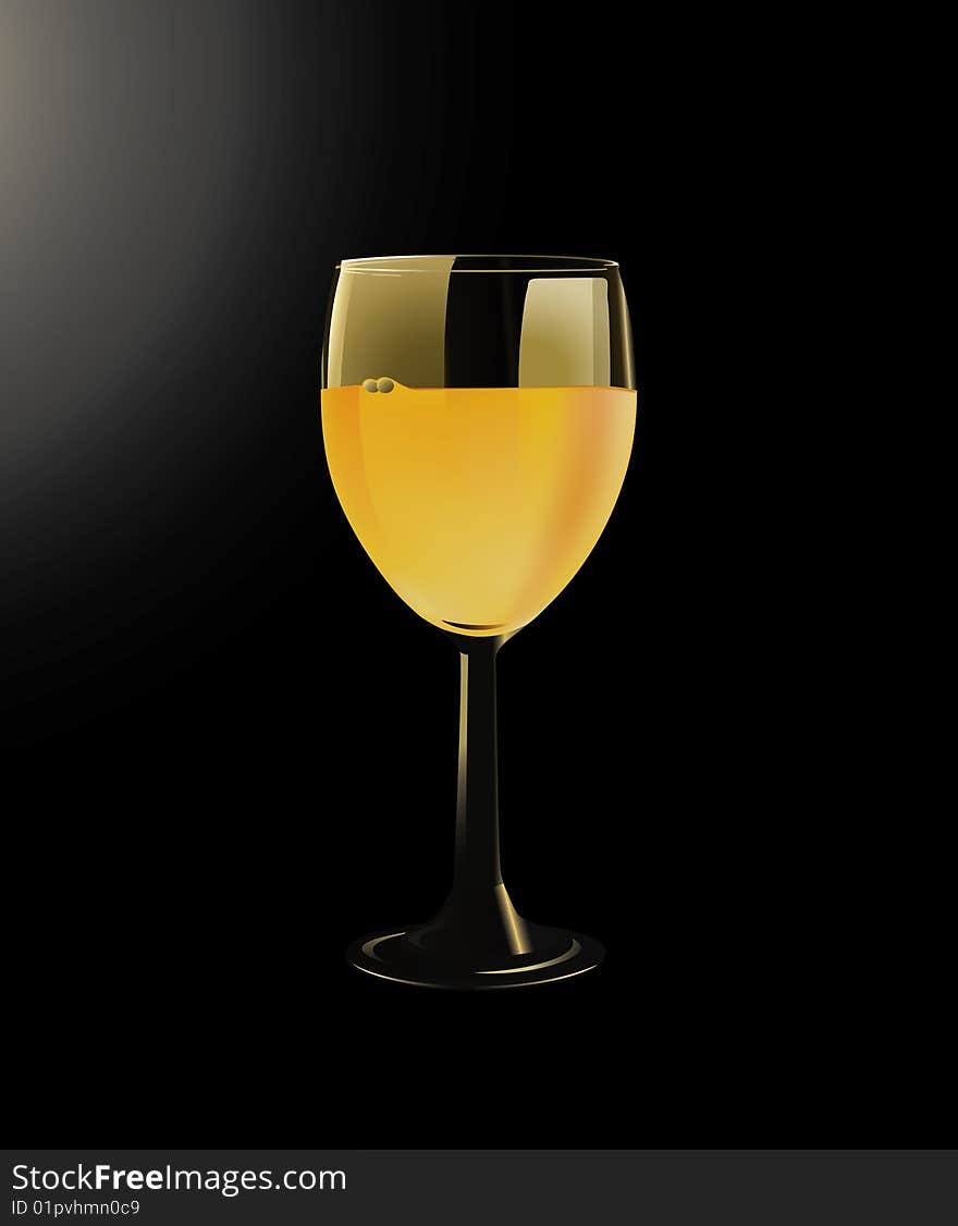 Elegant cup of wine in a black background. Elegant cup of wine in a black background.