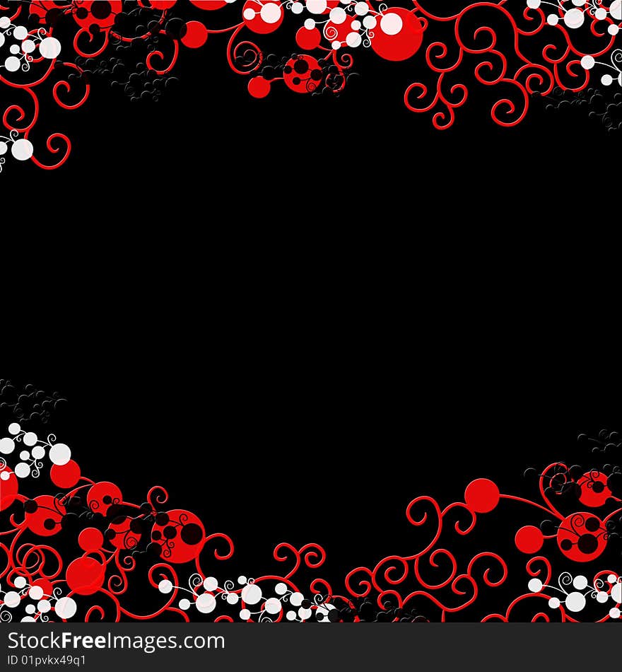 Red,white and black background