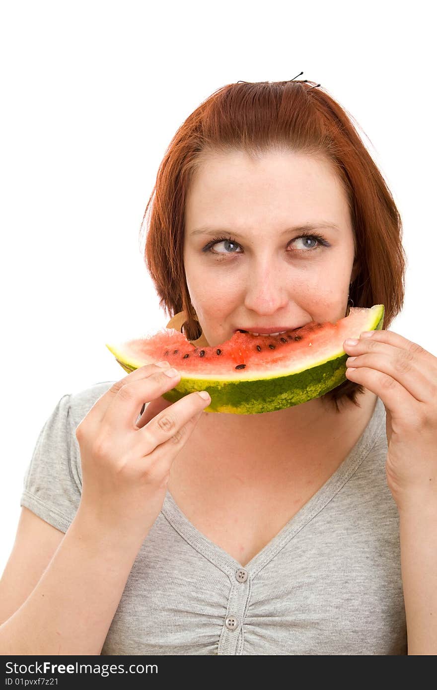 Woman Eating Water Melon