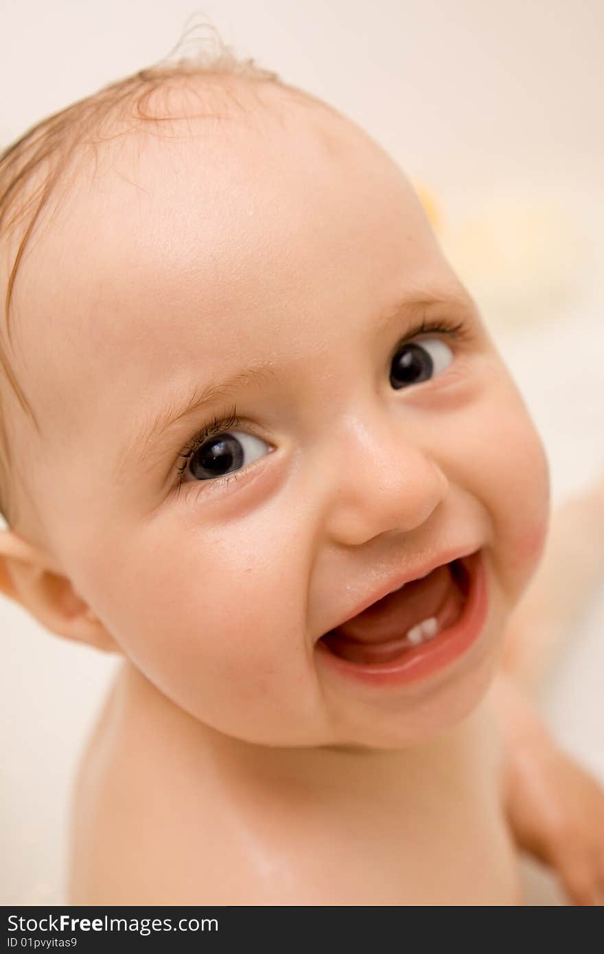 Baby in bath