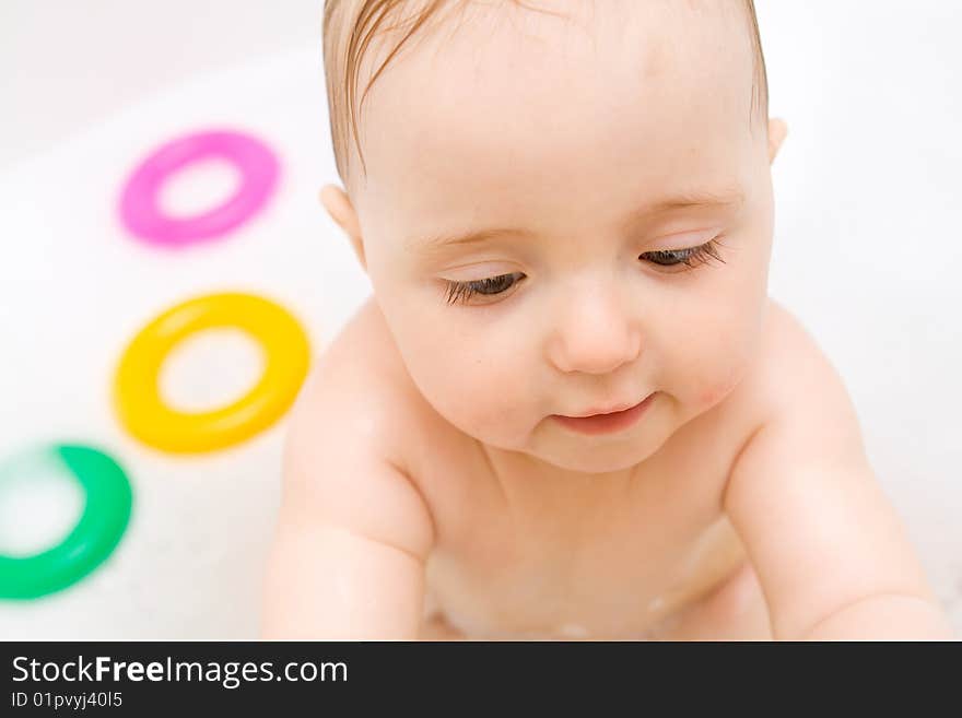 Baby in bath