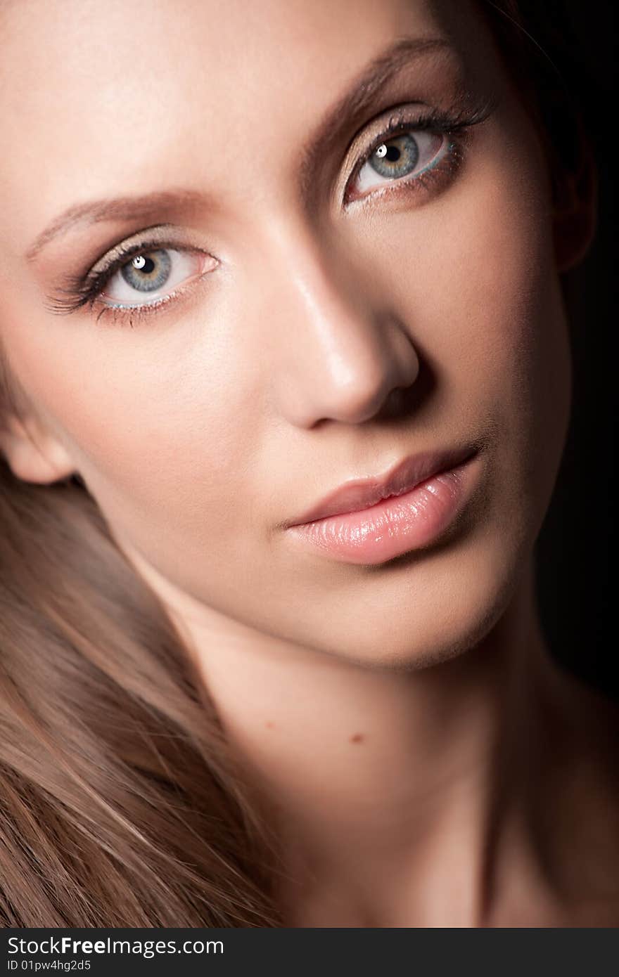 Portrait of attractive brown-haired girl. Portrait of attractive brown-haired girl