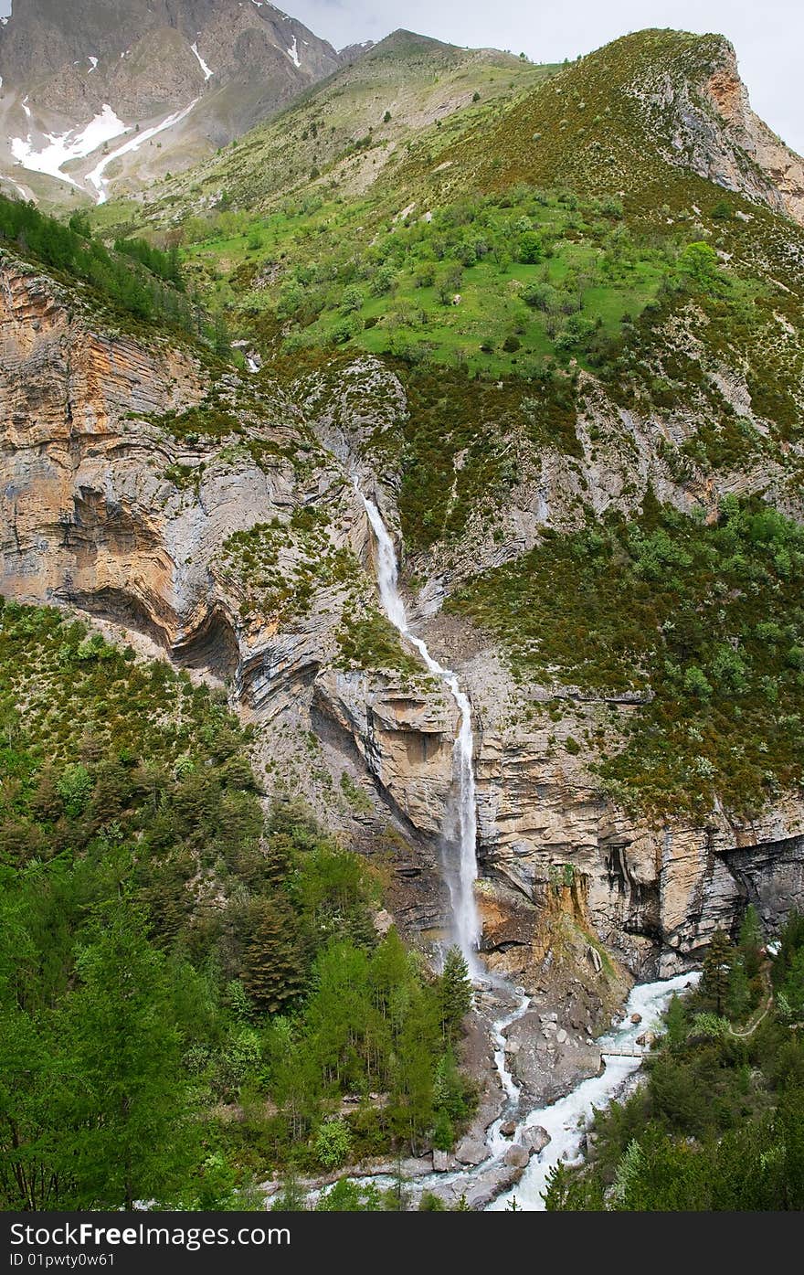 Waterfall in the mountains