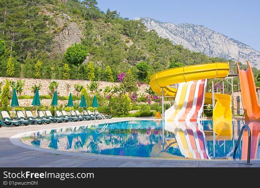 Swimming pool on a sunny day