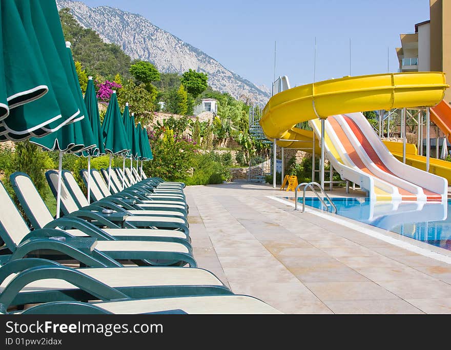 Swimming pool on a sunny day