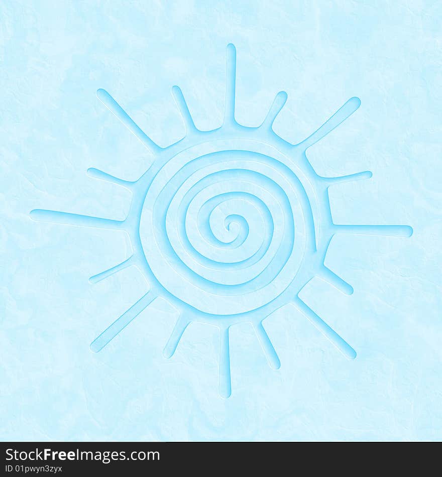 High quality computer generated image of cold sun. High quality computer generated image of cold sun