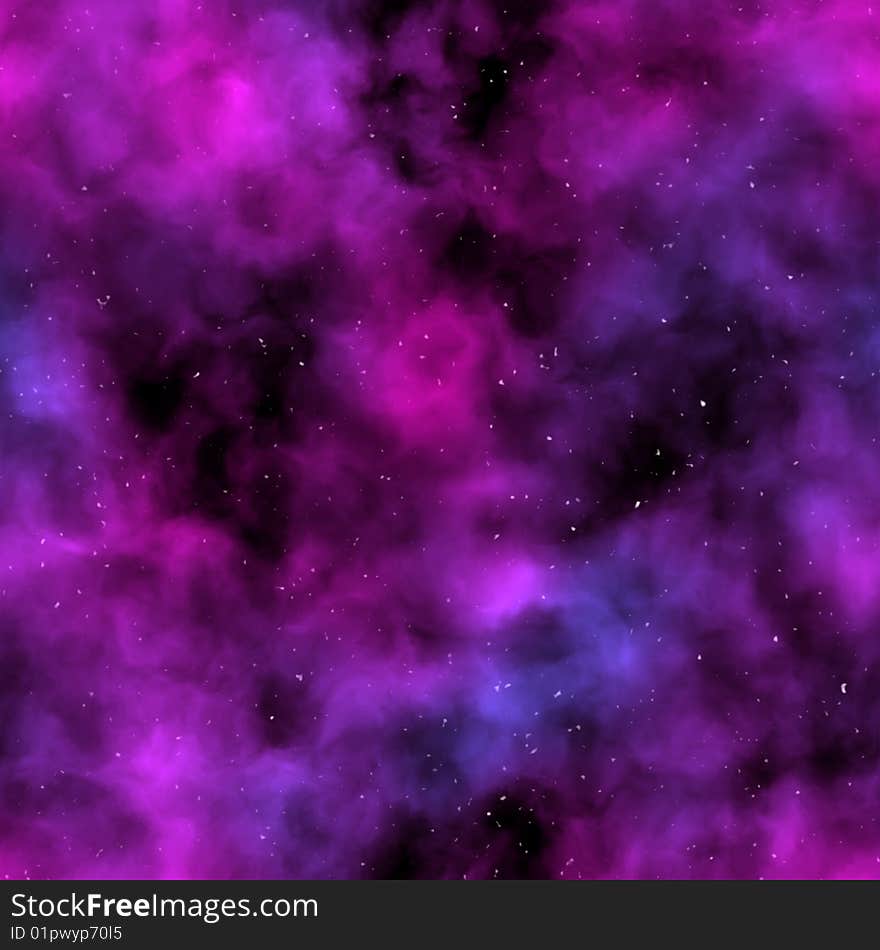 High quality computer generated view of deep space