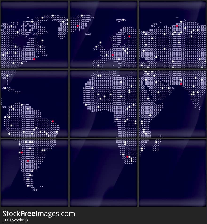 High quality computer generated abstract imade of earth from space