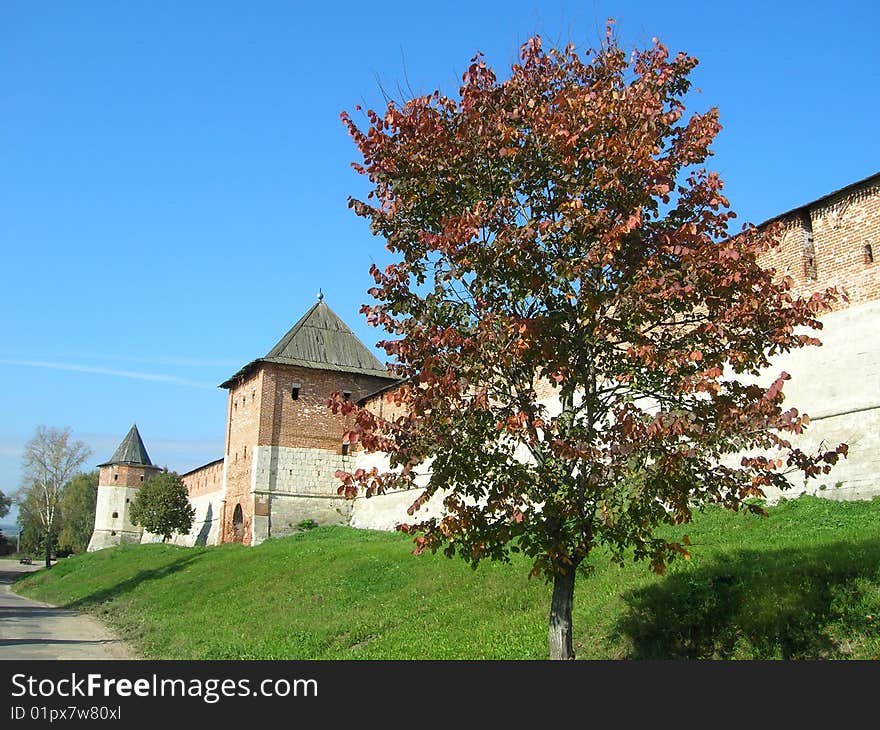 View on one of Kremlin of Zarajsk, Russia. View on one of Kremlin of Zarajsk, Russia