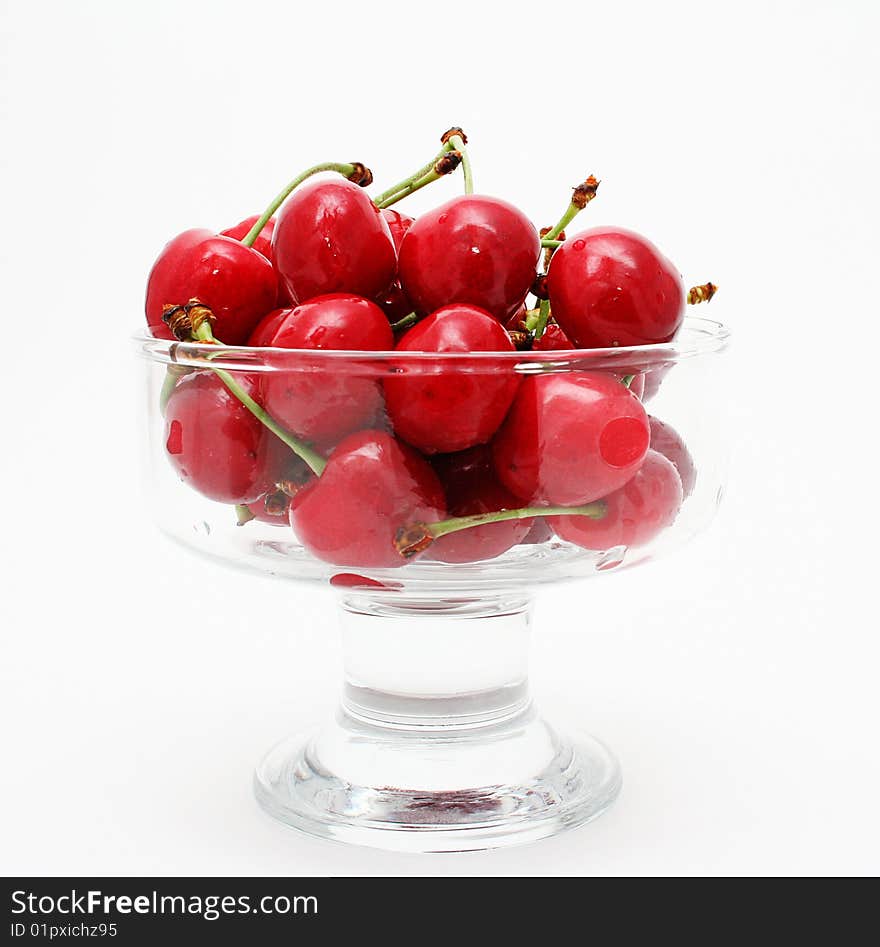 The Ripe sweet cherries.