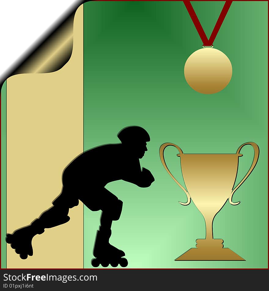 Illustration of a trophy for winning. Illustration of a trophy for winning