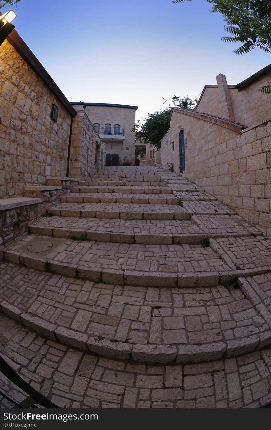 Staircase in the area of the Old Town. Jerusalem, Israel. Staircase in the area of the Old Town. Jerusalem, Israel.