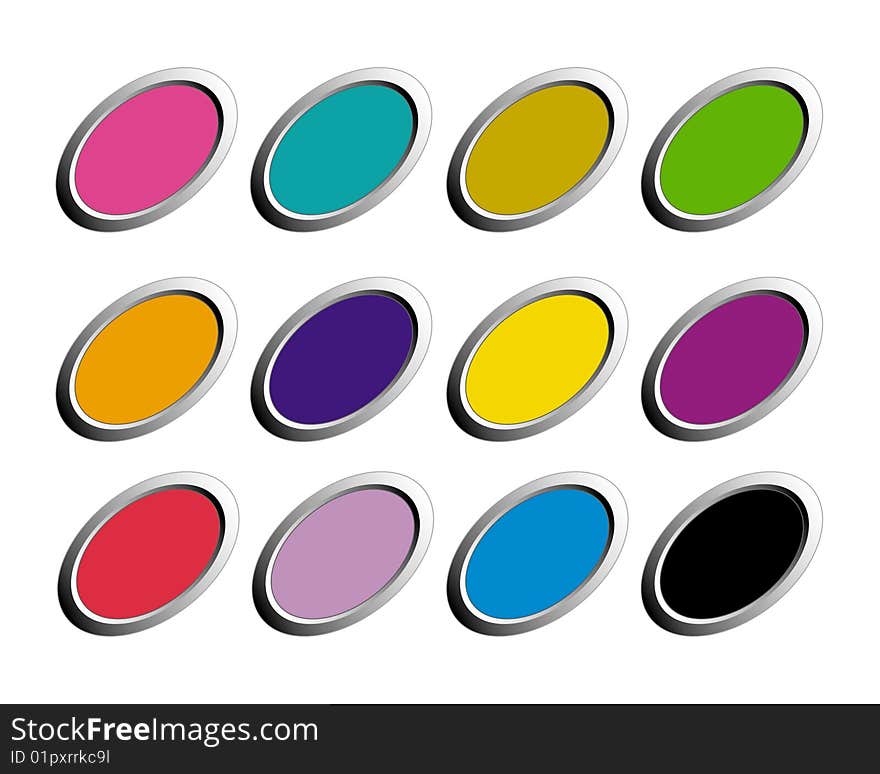 Vector illustration of color buttons. Vector illustration of color buttons