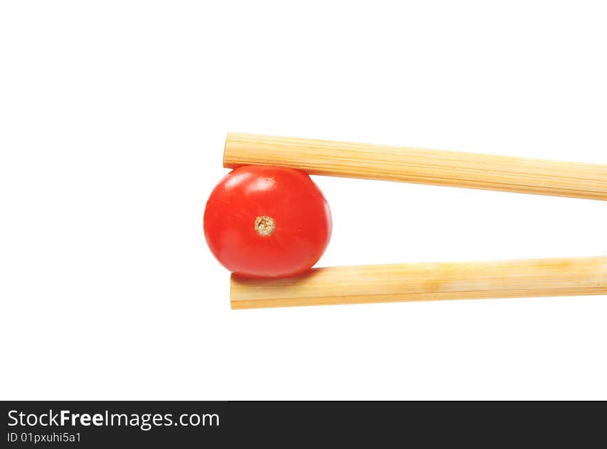 Tomato In Chopstick