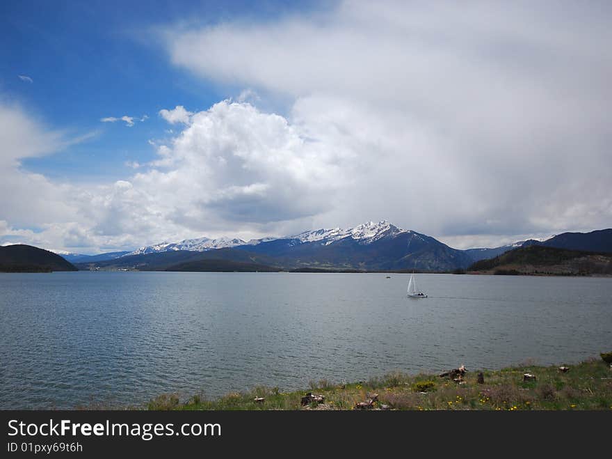 A view of a lake in the Rocky Mountains in Colorado. A view of a lake in the Rocky Mountains in Colorado.